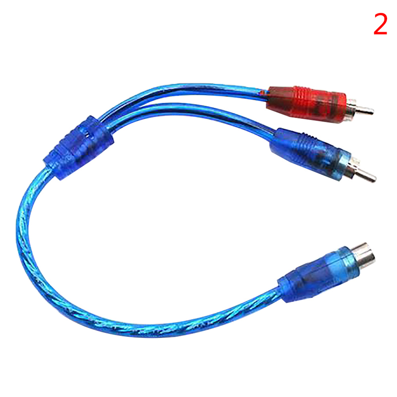Car MP3 Audio RCA Y Splitter Cable Adapter Cord Converter for Car AUX Amplifier: Dark Grey