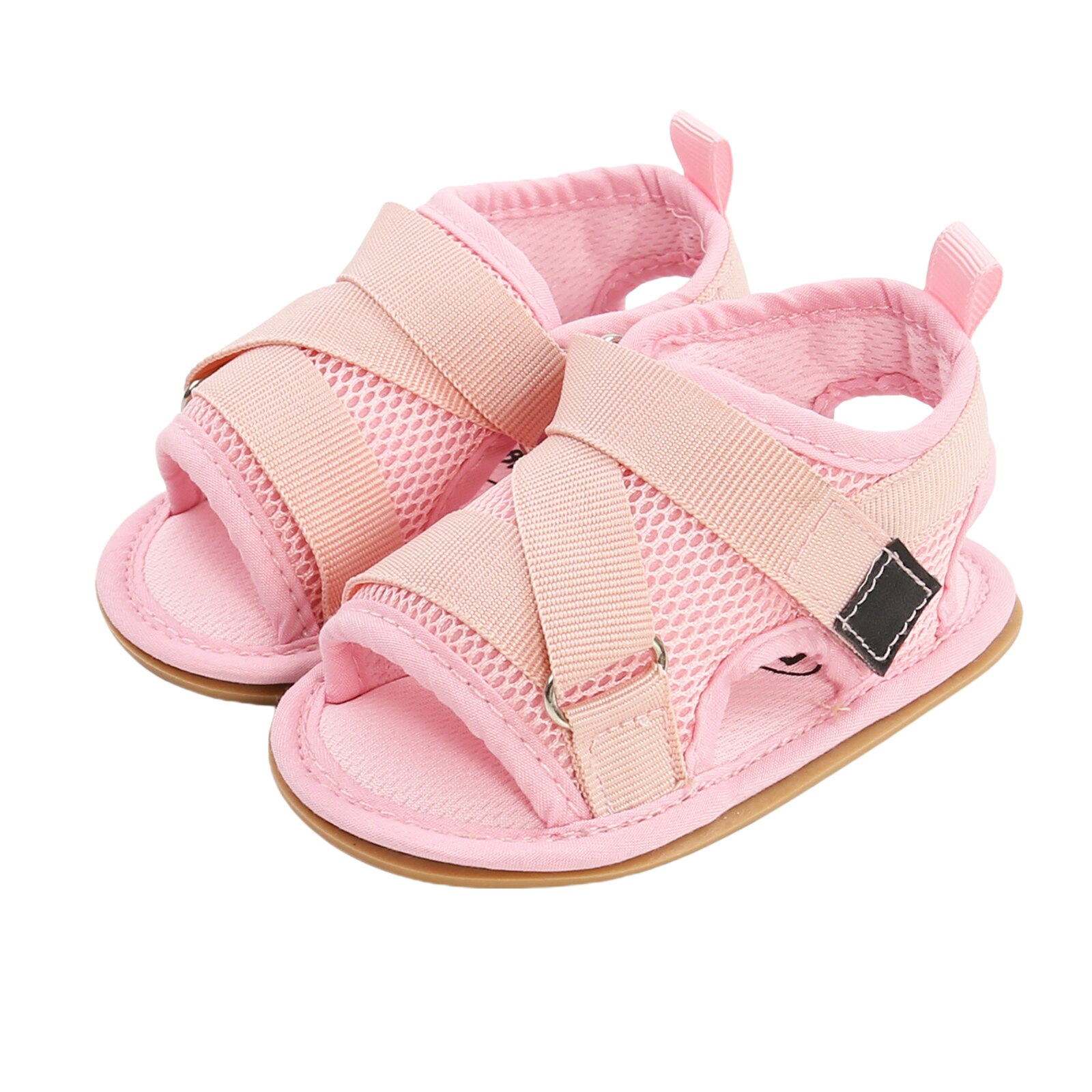 Citgeett Summer Newborn Girls Boys sandali solidi scarpe Mesh traspirante piatto suola morbida scarpe Casual: B / 0-6 mesi