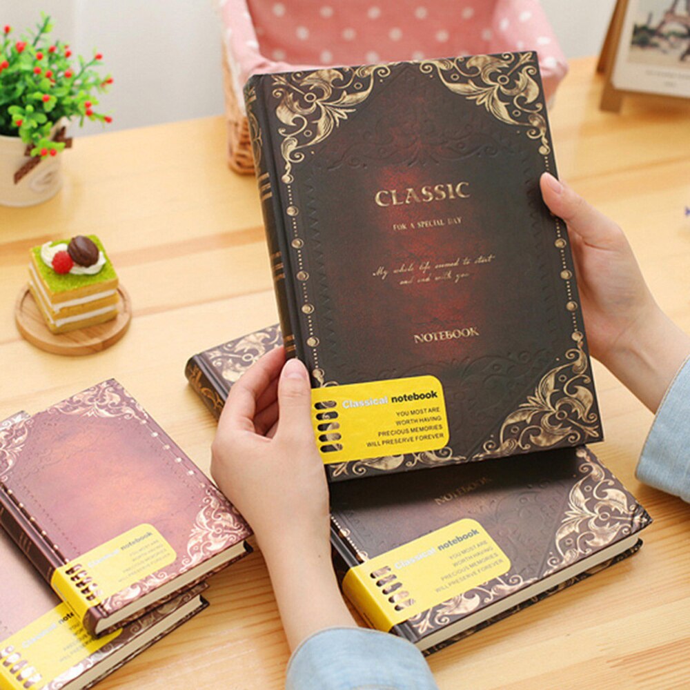 Classic Vintage Retro Personal Notebook Diary Hardcover Journal Book