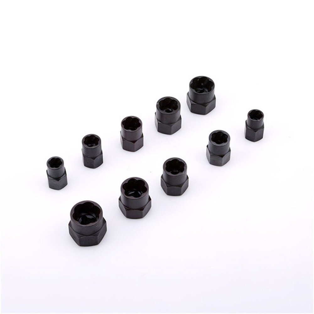 10pcs Set Damaged Bolt Nut Screw Remover Tool Kit Extractor Removal Tools: 1