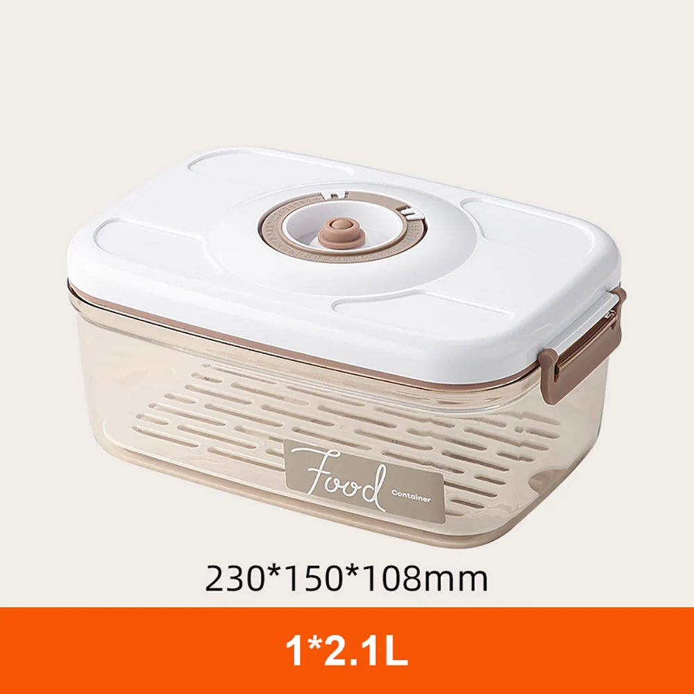 Voedsel Opslag Container Vacuüm Doos Grote Capaciteit Voedsel Dispenser Voor Keuken Transparant Verzegeld Voedsel Organizer Houden Lunch Verse: plum