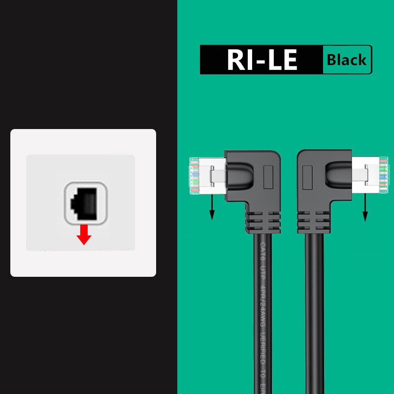 Kot6 kabel Ethernet RJ45 kątowy kabel sieciowy UTP skrawek sznur 90 stopni Kot 6 przewód Lan robić laptopa router TV, pudełko biały czarny