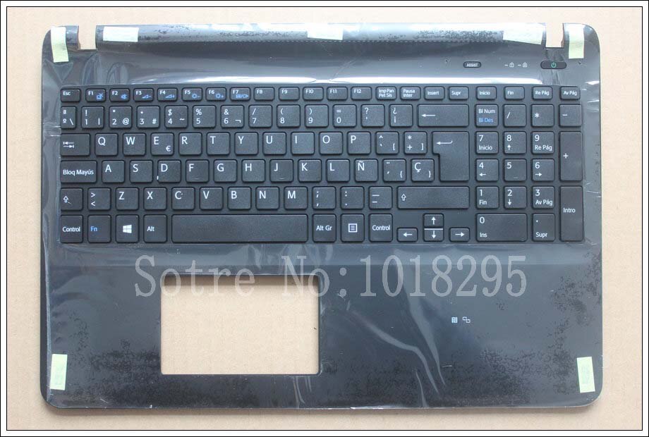 Spaans Latijns Laptop Toetsenbord Voor Sony Vaio SVF152A29M Black Sp Toetsenbord Met Palmrest Cover