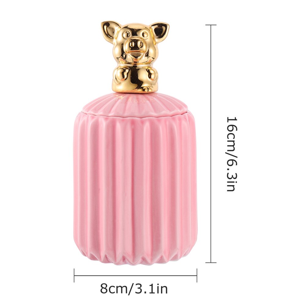 1pc Candy Storage Jar Jewelry Jar Candy Jar Ceramic Jewelry Jar for Tabletop Home