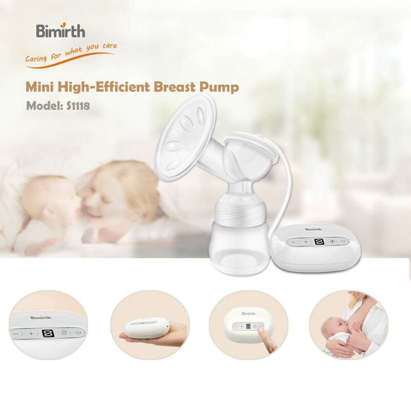 Bimirth S1118 Breast Pump Mini Electric Breast Pump Automatic Milk Collection Milker Single Bottle Breast Pump