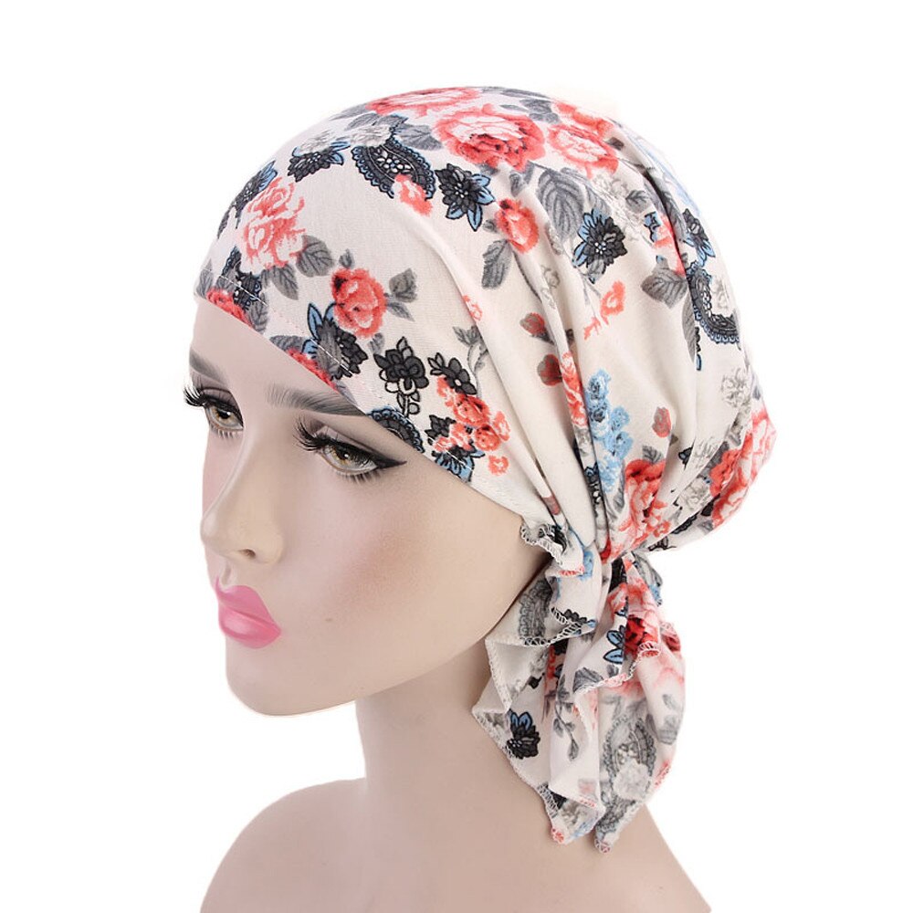 Moslim Vrouwen Hijaabs Vrouwen Ruche Kanker Chemo Hoed Beanie Sjaal Tulband Head Wrap Cap D90417: L