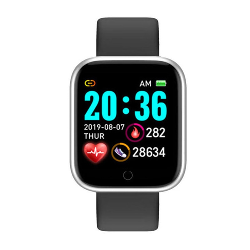 Y68 sport fargeskjerm skrittellere sport klokker gå trinn teller barn menn kvinner smart armbånd fitness smart armbånd