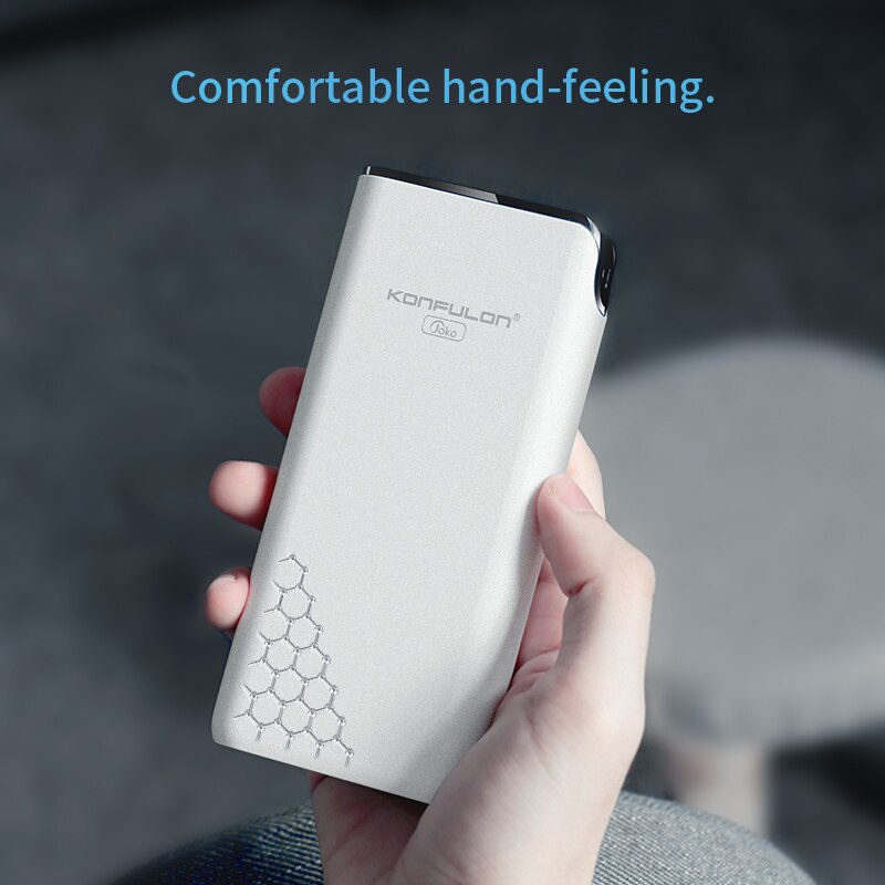 KONFULON Power Bank 20000mAH Fast Charging Powerbank 20000mAH Bank Power Dual USB External Battery Charger For Xiaomi Iphone