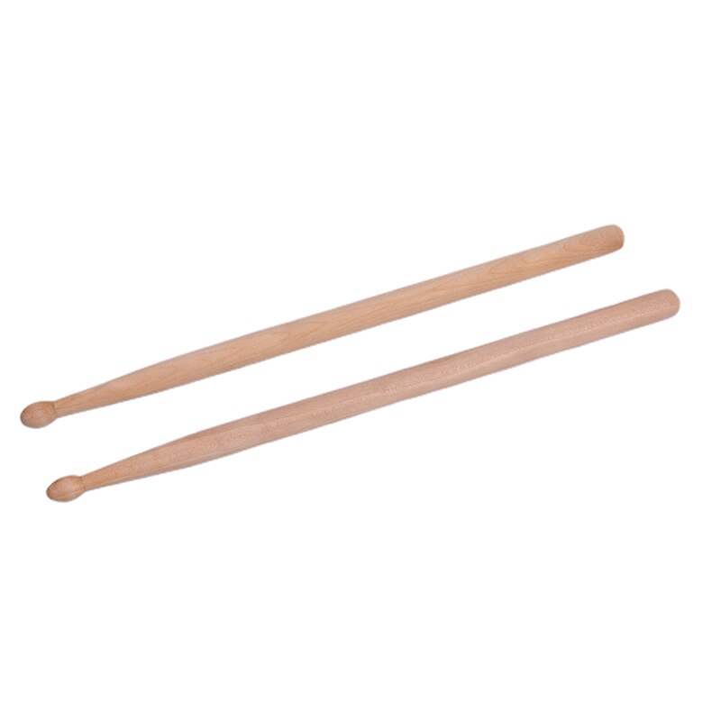 2Pcs Light Weight Endearing Music Band Maple Wood Oval Tip Drum Sticks Percussion Instruments Parts Accessories