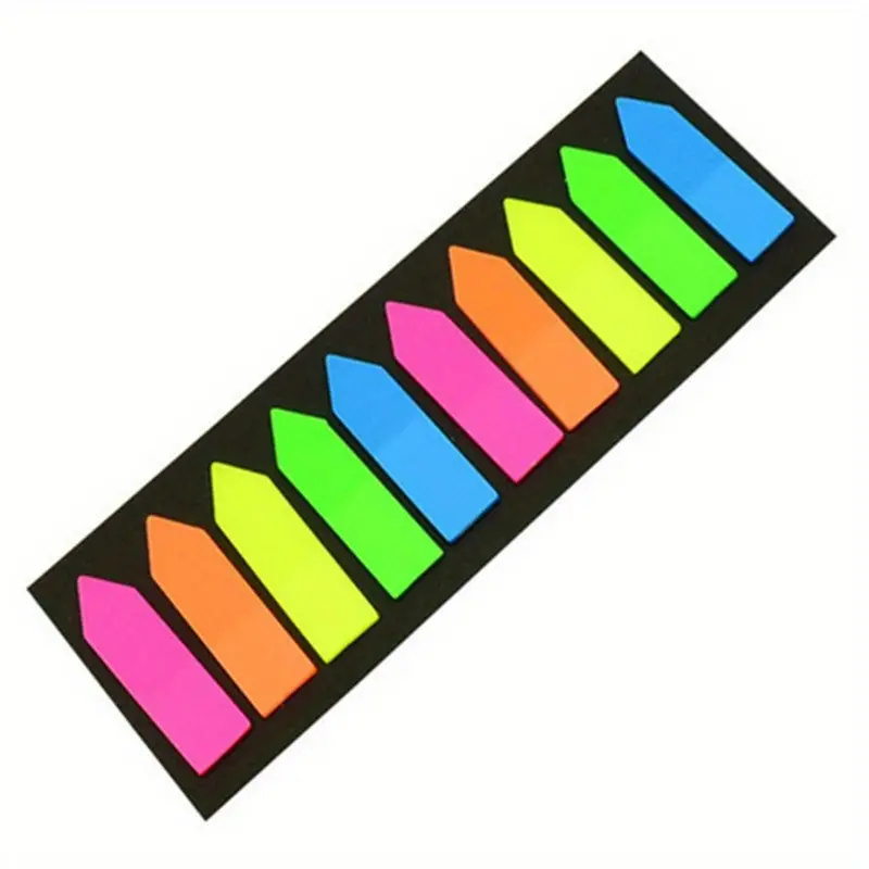 Marcadores de página de PET, pestañas de índice adhesivas, pestañas de bandera de flecha de colores brillantes para anotaciones de libros, etiquetas de clasificación de archivos grabables: Blue