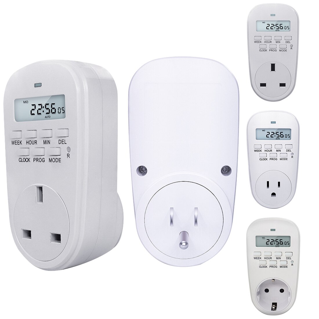 Digital Timer Switch Energy Saving Smart Power Socket Adjustable Programmable Setting of Clock/ On/ Off Time EU /US/ UK Plug