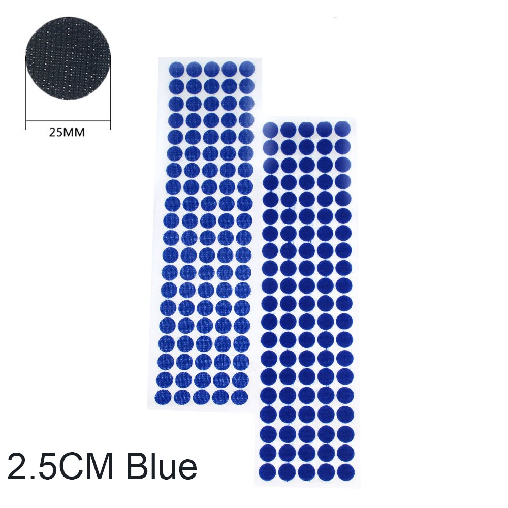 100Pair 20-30MM Velcros Adhesive Self Adhesive Fastener Tape Hooks and Loops Magic Tape Dots Sticker Nylon Home Klitterband Glue: 2.5CM Blue