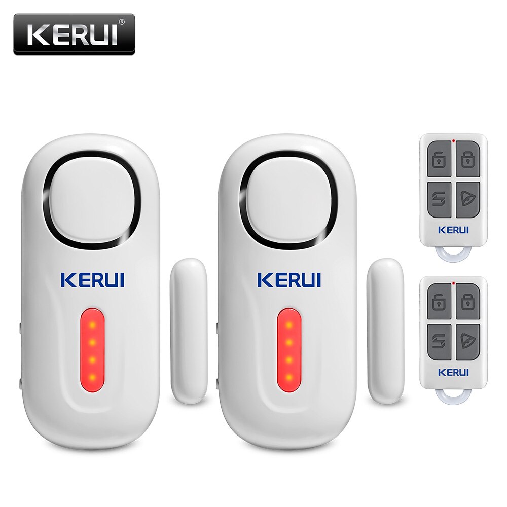 KERUI D2 Door Window Sensor Built-in Siren 120dB Loud Home Security Independent Door Sensor Alarm System With Remote Control: Kit 5