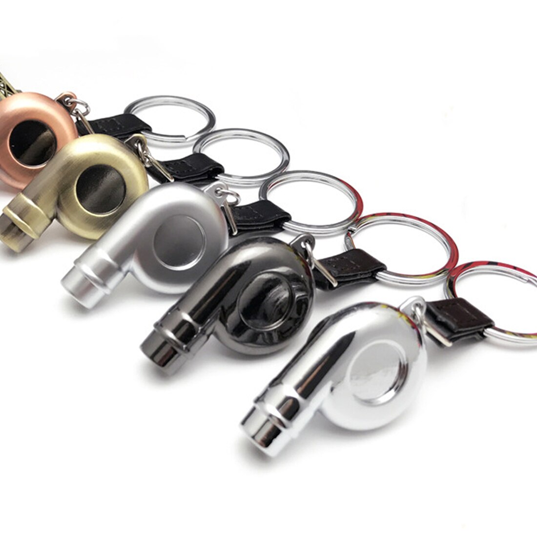 Dewtreetali Real Whistle Sound Turbo Keychain Sleeve Bearing Spinning Auto Part Model Turbine Turbocharger Key Chain Ring