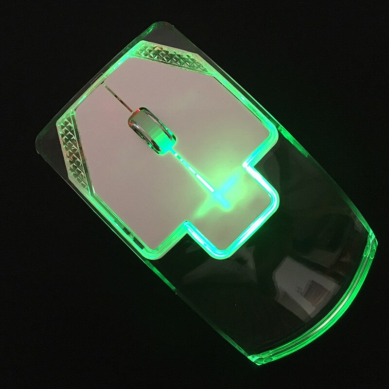 Przezroczyste kolorowe świecące myszy 2.4G bezprzewodowa ergonomia mysz optyczna myszka komputerowa dla graczy cicha mysz do laptopa Pc