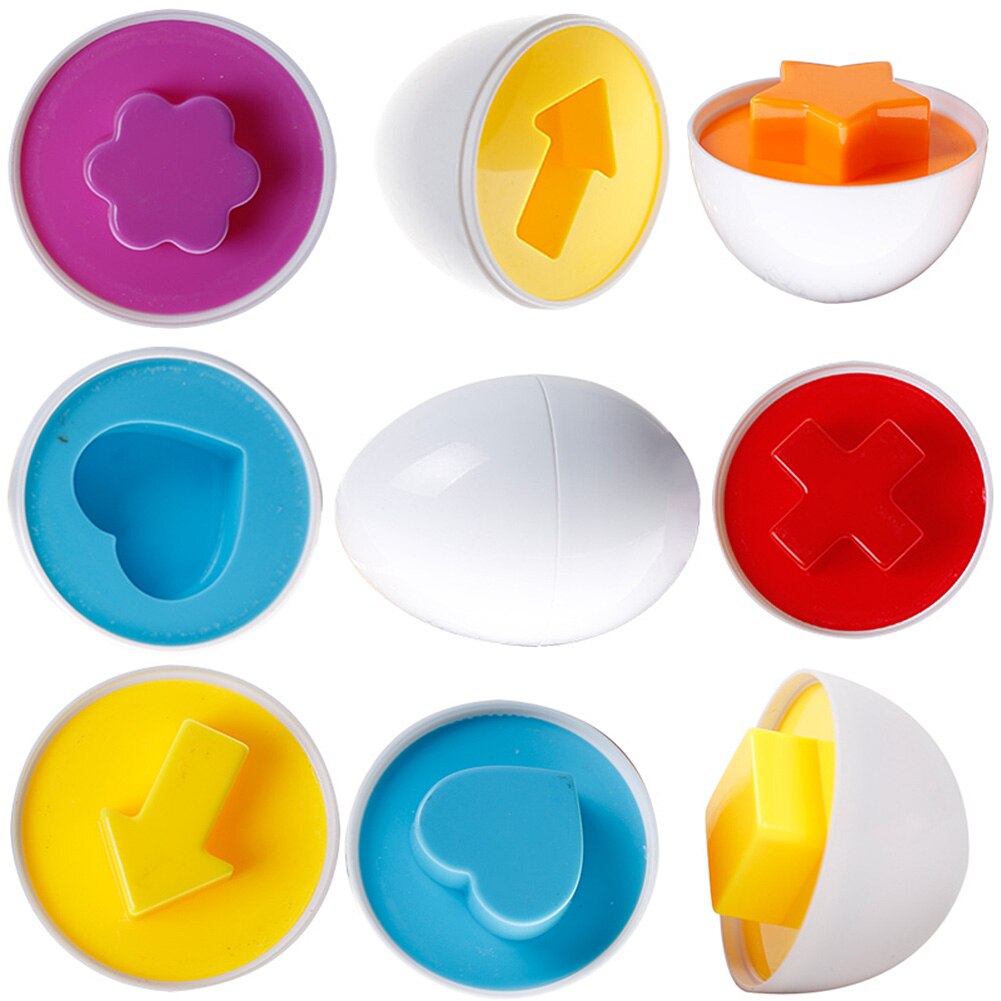 Paarung smart eier Farbe Anerkennung Spielzeug Farbe Passenden Ei Set Gashapon Clevere ei Vorschule Puzzle Spielzeug Lernen Spielzeug 6 Pcs