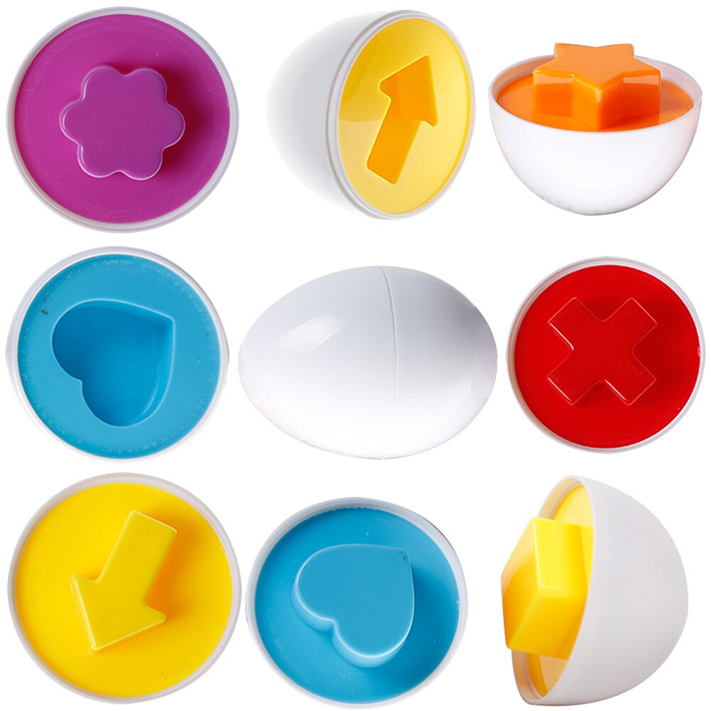 Pairing smart eggs Color Recognition Toys Color Matching Egg Set Gashapon Clever egg Preschool Puzzle Toys Learning Toy 6 Pcs