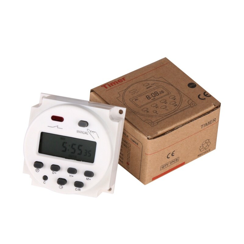 Digital LCD Power Timer AC 12V 24V 220V 240V weekly 7days Programmable Time Switch Relay 8A TO 16A TIMER 10A CN101 Mini