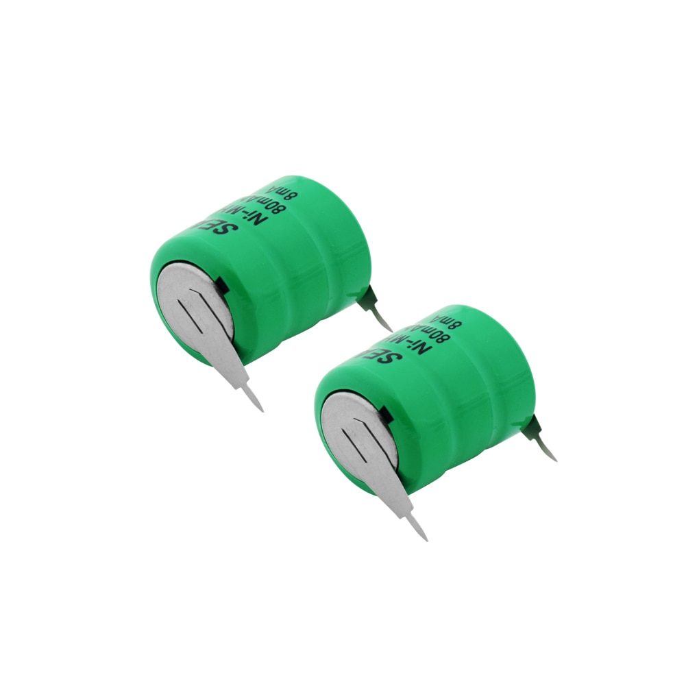1/2/4/6/8/10Pcs 3.6V 80Mah 80H Ni-Mh Nimh coin Cell Button Batterijen Oplaadbare Nikkel Metaal Hydride Knop Batterij Met Pinnen