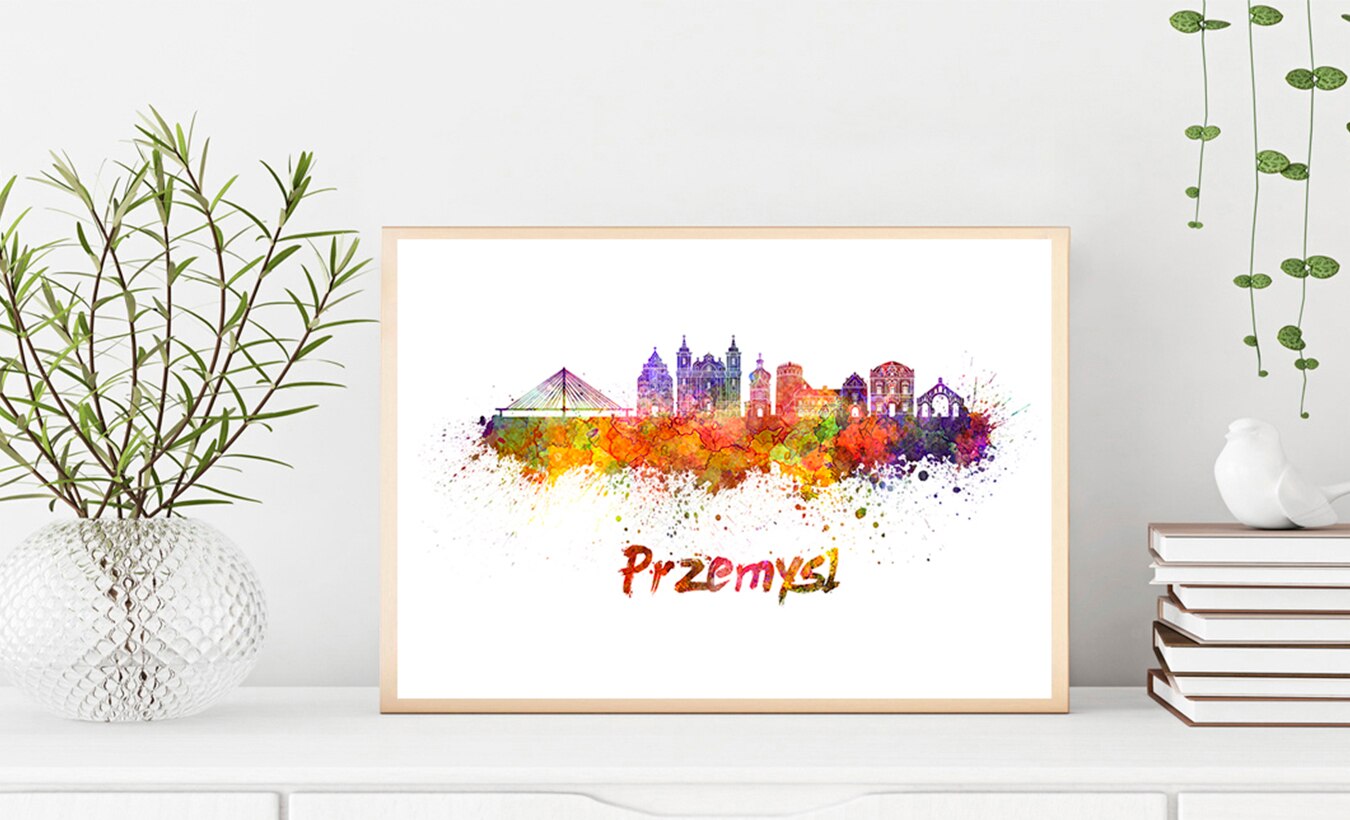 Przemysl Skyline Poster-Art Print Home Decor Monumenten Stad-Wall Art Poster Reizen Landschappen
