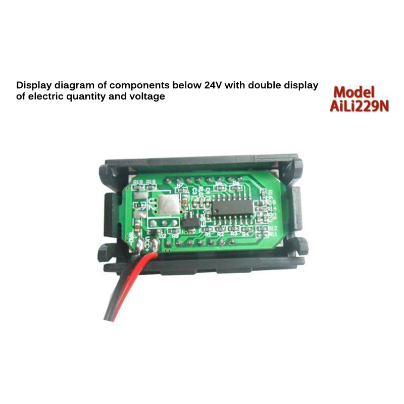 12V Car Lead Acid Battery Charge Level Indicator Battery Tester Lithium Battery Capacity Meter LED Tester Voltmeter Dual Display