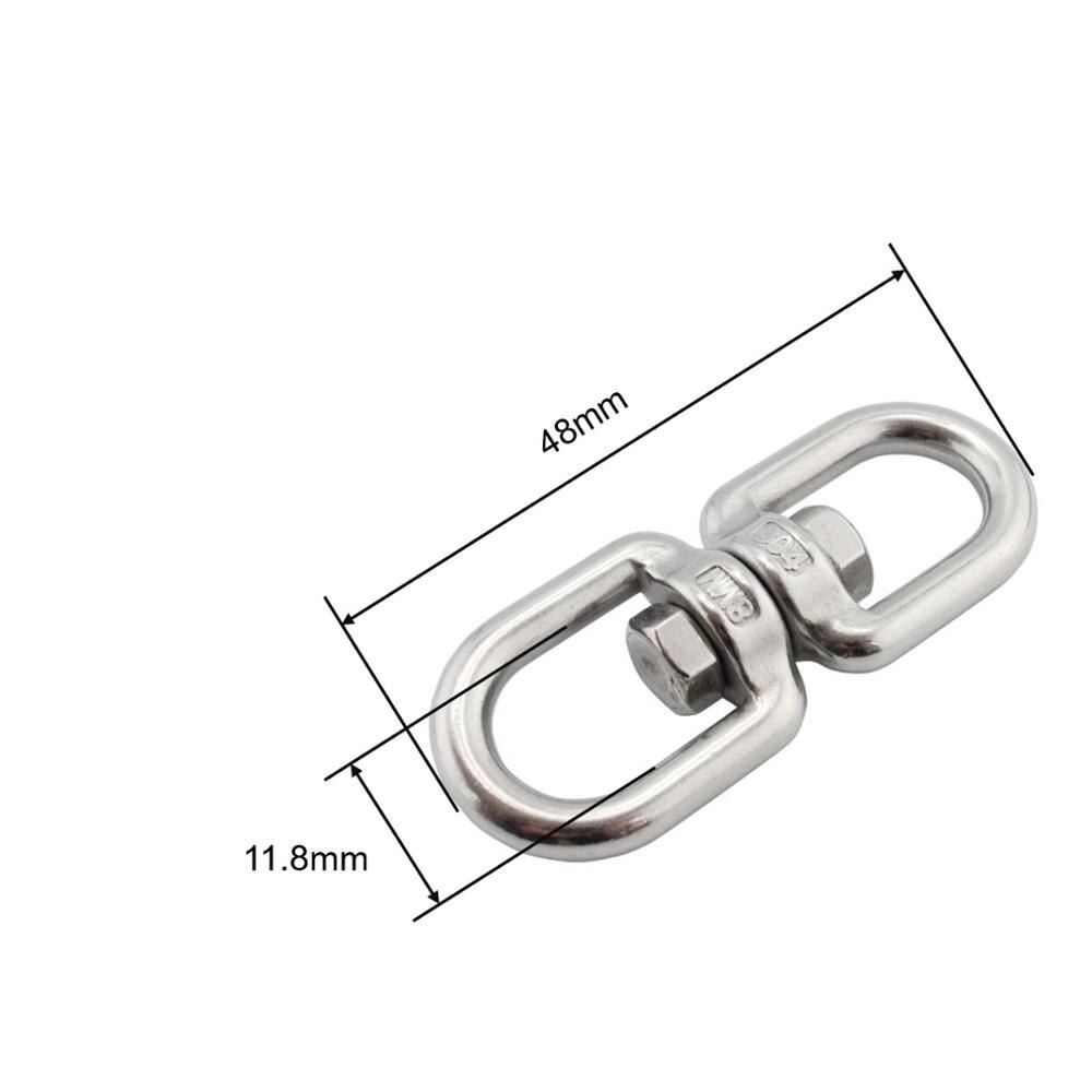 5Stck 304 Edelstahl Auge Zu Auge Anker schwenken 4mm 5mm 6mm 8mm 10mm schwer Pflicht Edelstahl Marine Anker Kette schwenken: 4mm