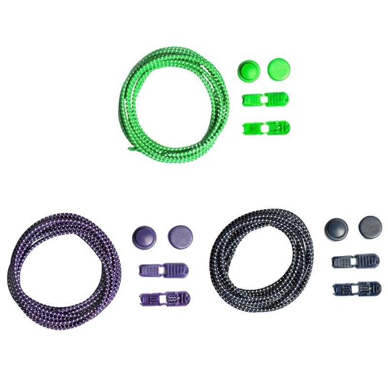 Keine Krawatte Schnürsenkel Erwachsene Elastische Schnürsenkel Schloss Band, 3 Paare Reflektierende Ersetzen Tieless Schnürsenkel für Turnschuhe: 02