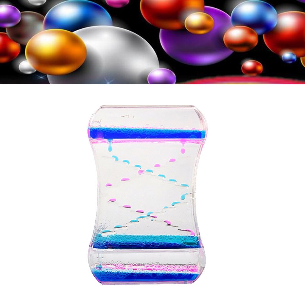 Hourglass Sensory Visual Stimulation Timer Decompression Water House Decoration Liquid Hourglass Stress Reliever Toys