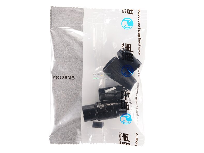 Genuine YONGSHENG (NEUTRIK) YS136N-B Black nickel plated cannon XLR three-core balanced cannon female plug with Color Ring