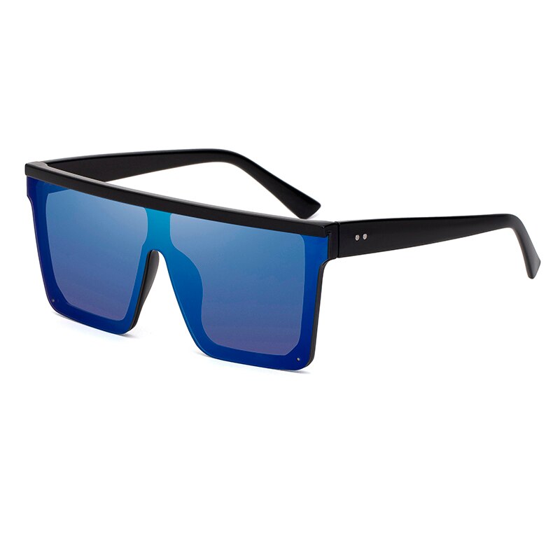 Gafas de sol cuadradas de gran tamaño para mujer y hombre, anteojos de sol unisex con marco grande, a la , con degradado Retro, Estilo Vintage, UV400, okulary: Blue