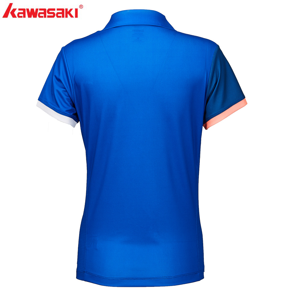 Kawasaki verano camisetas deportivas tenis bádminton camiseta transpirable de manga corta Camiseta para mujer ST-S2102