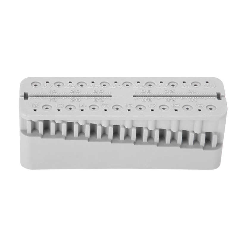 Regla endodóntica Dental de plástico, herramienta de medición, Mini endodoncia, Autoclavable, 1 unidad: Grey