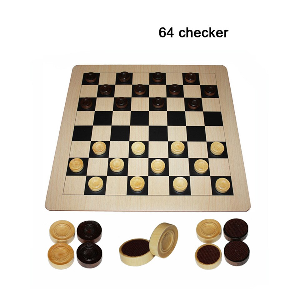 BSTFAMLY International Checkers Wooden Chess Set 47*47*0.3cm Folding Checkerboard Magnetic Chess Game 100 or 64 Checker T1