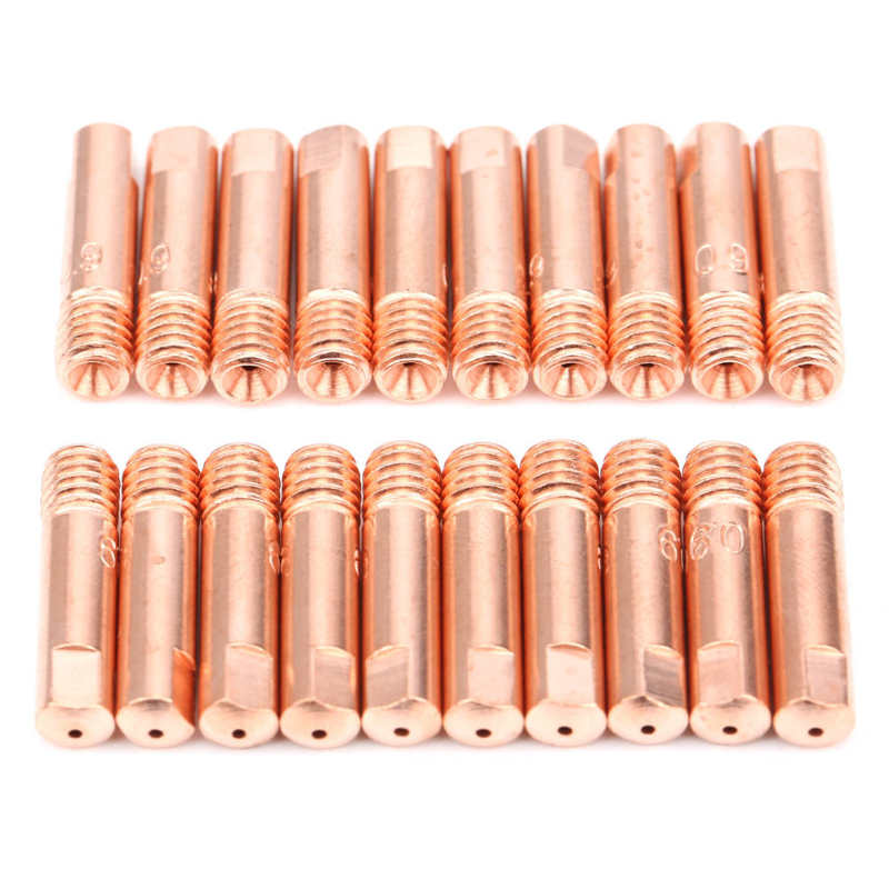 Wielding tip Soldering iron tip MIG Welding Contact Tip Copper Conductive Nozzl for Weld Accessories 15AH x 0.9 Solder