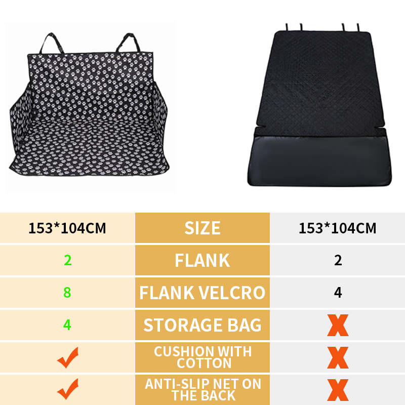 Hond Auto Seat Cover Trunk Case Hond Auto Hond Transporter Mat Pad Hond Auto Seat Cover Hangmat Hond Kofferbak bescherming Dierbenodigdheden