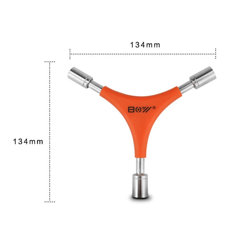 Fiets Hex Dopsleutel Hex Key Bike 3 Way Y Type Spanner Y Type 3 in 1 Multifunctionele Mouwen Spanner reparatie Tool