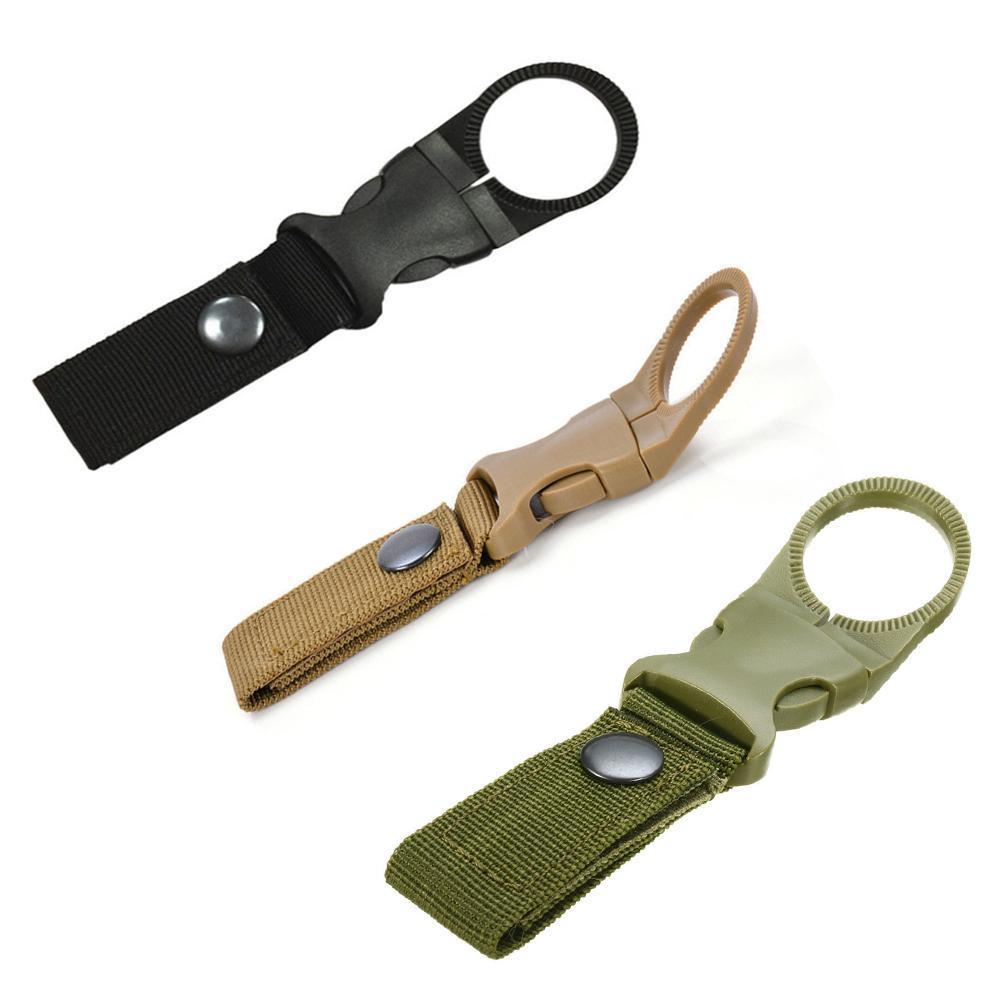 Plastic Hook Nylon Webbing Clip Cycling Water Bottle Chain Hiking Key Convenient Bottle Carabiner Water Hook Camping Holder A6E6