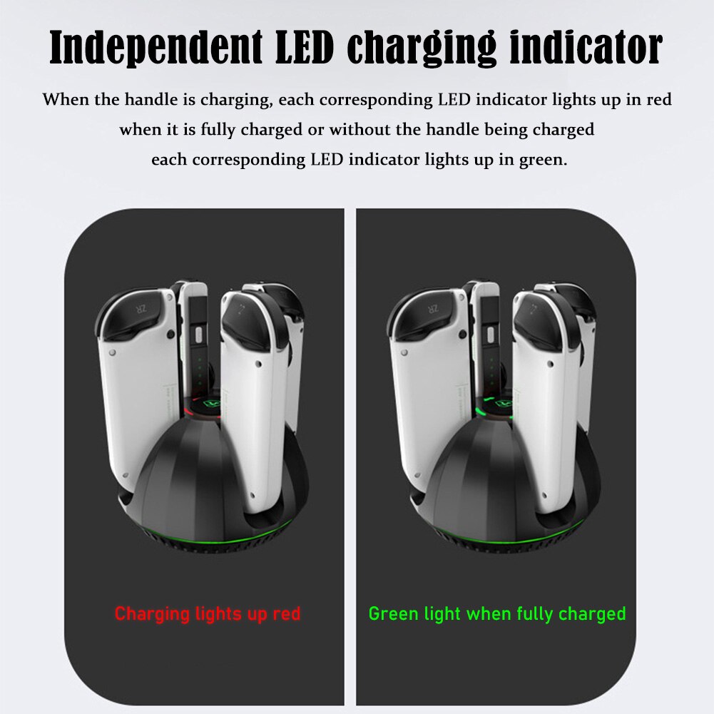 4 in 1 Charging Dock Station For Nintend Switch OLED Controller Gamepad Charger Cradle Charging Dock Stand Holder