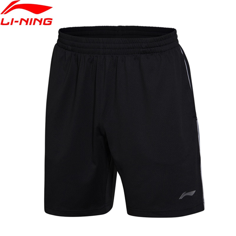 Li-ning mænd badminton shorts konkurrence bund ved tør fitness komfort åndbar foring sports shorts aapm 145