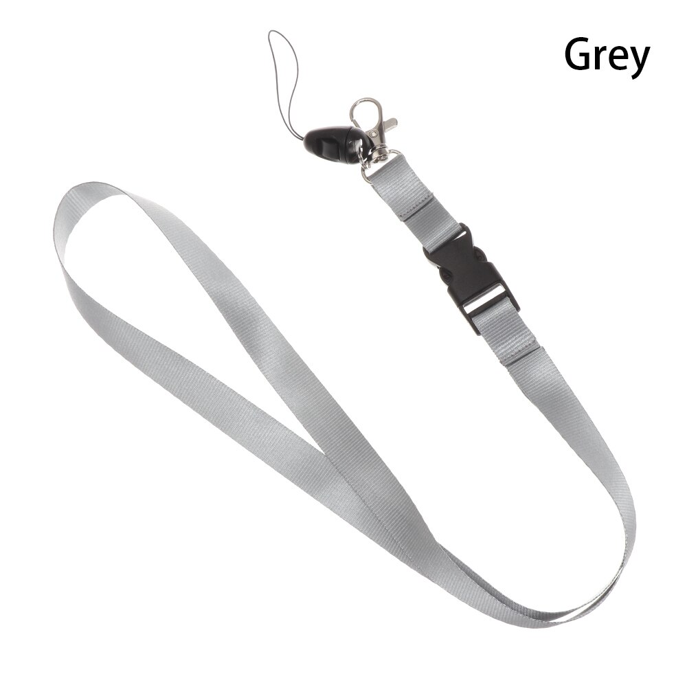 Moda kolorowe smycz na telefon osobowość smycz na szyje smycze klucze ID Card Gym pasek do telefonu komórkowego USB smycz na identyfikator liny kamery: Grey