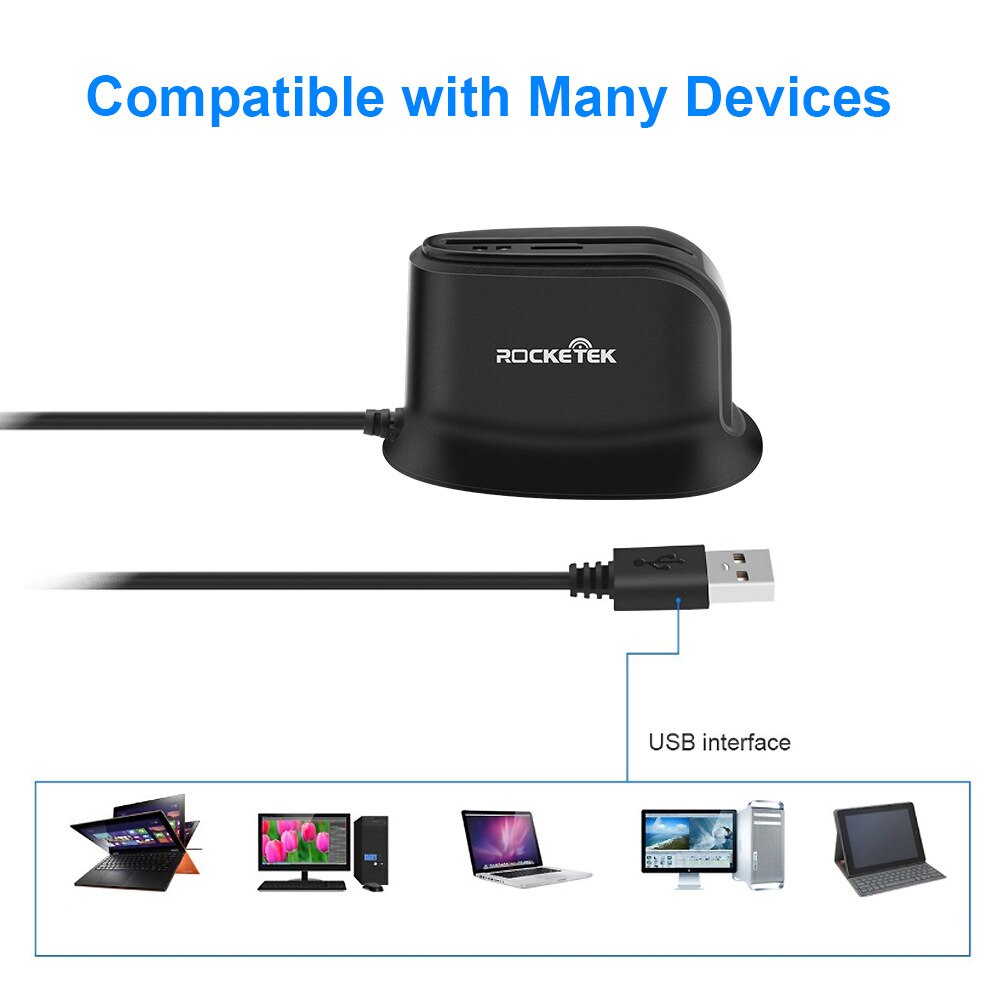 Portable USB 2.0 Smart Card Reader DNIE ATM CAC IC ID Bank Card SIM Card Cloner Connector for Windows Linux Card Reader