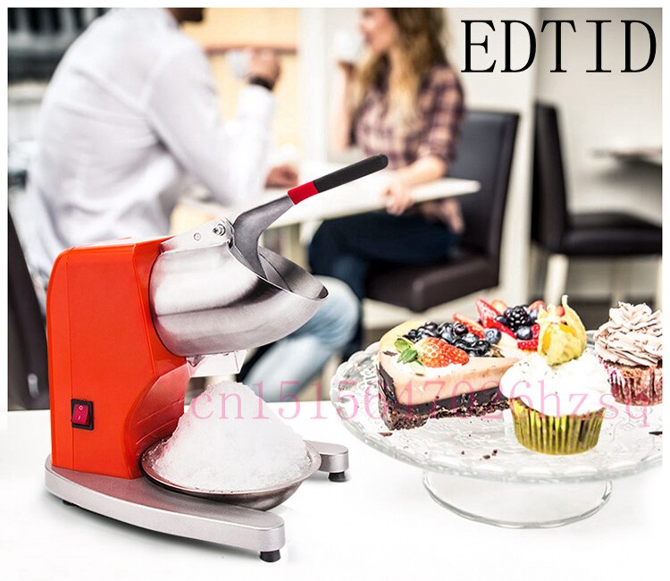 EDTID electric commercial cube ice crusher shaver machine for commercial shop ice crusher shaver