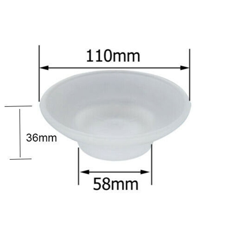 2x Glass Soap Dish Replacement Spare for Bathroom Accessory Universal Holder