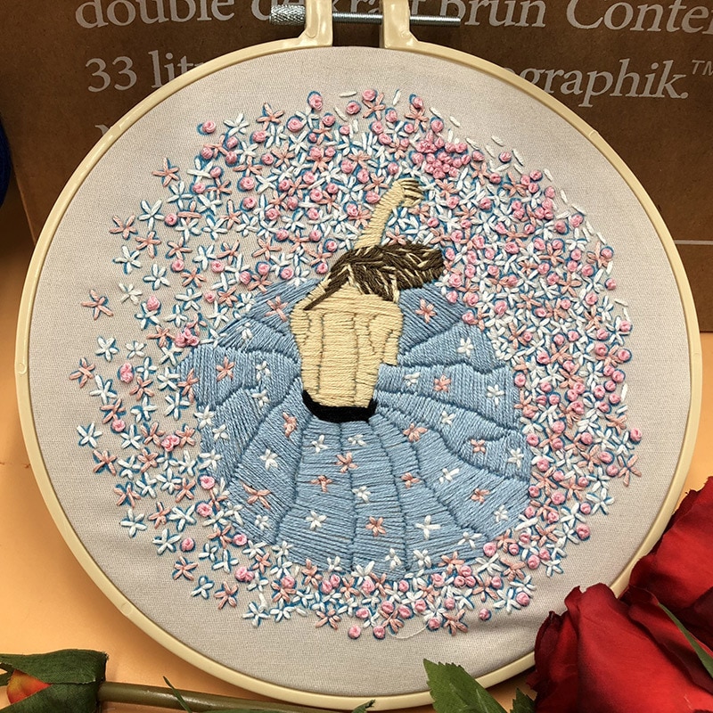 Bordado de plantas, paquete de Material de flores, Kit de costura bordado 3D, manualidades DIY, artículos para costura, pinturas, decoración bordada