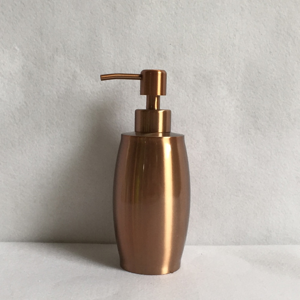 Rose Gold Liquid Soap Dispenser Bottle Stainless Steel Kitchen Bathroom Lot
