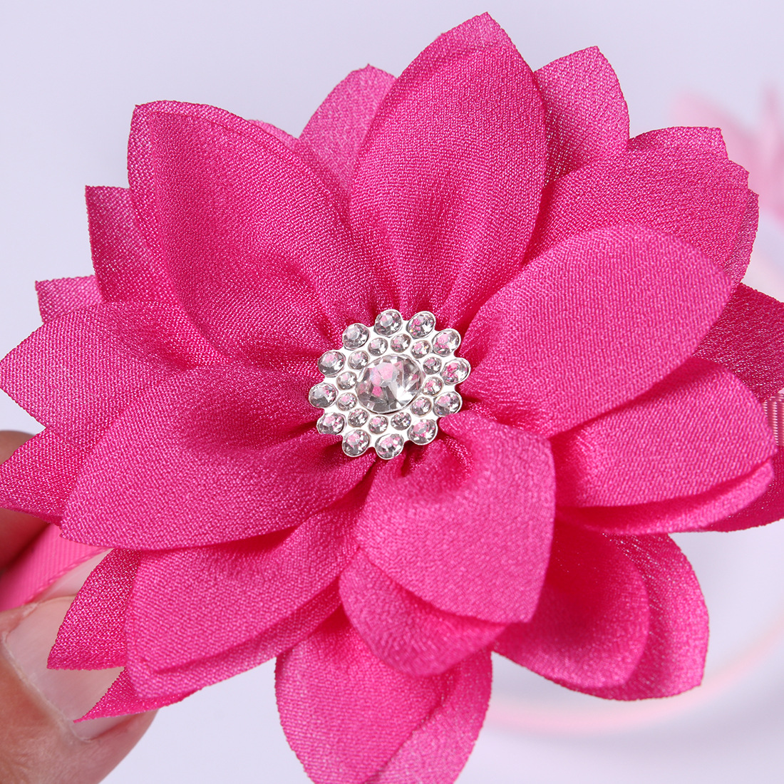 Ensfarvede blomsterhårbånd til søde piger prinsesse krystalblomst hårbånd hovedbeklædning børnehårtilbehør hårbånd