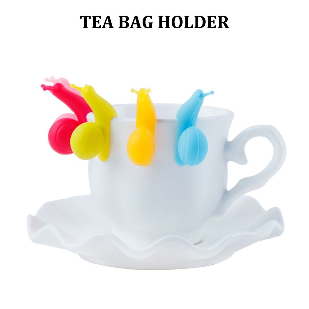 Cute Snail Wineglass Label For Tea Bag Hanging Mug Cup Clip Tea Infuser Party Supplies Novelty Product Color Random