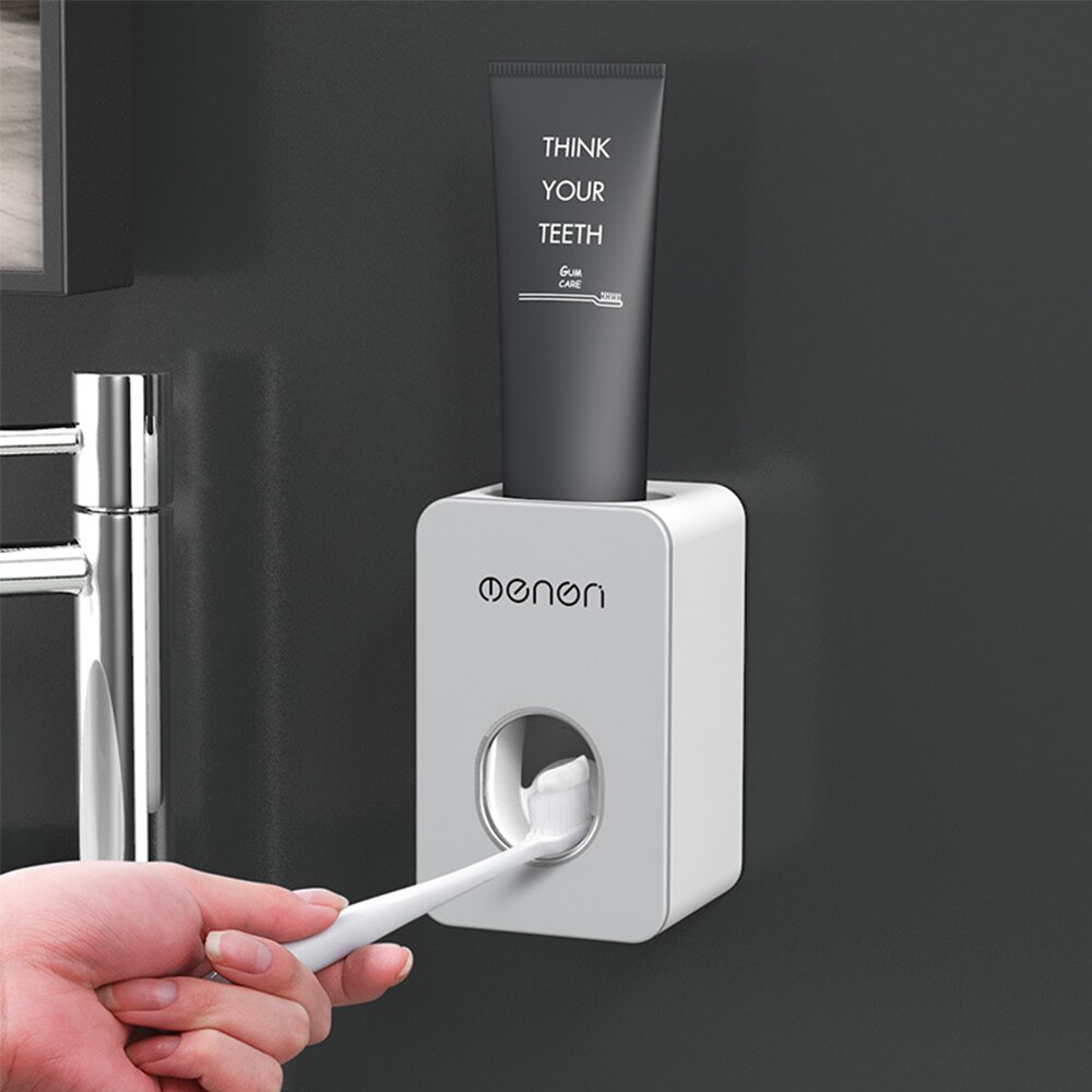 Toothpaste Dispenser Wall Mounted Automatic Toothpaste Squeezer Dust-Proof Toothbrush Toothpaste Holder For Bathroom Accessories
