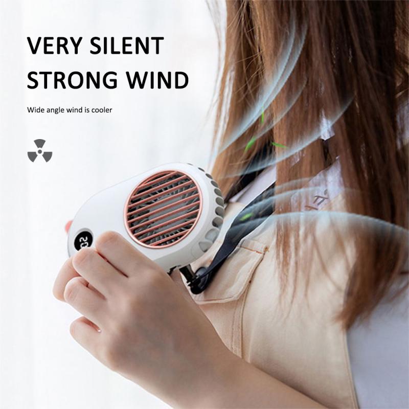 Usb Mini Handheld Cooling Opknoping Hals Kleine Ventilator Luie Sport Draagbare Ventilator Mini- Hold Fans Student Buiten Elektrische Ventilator