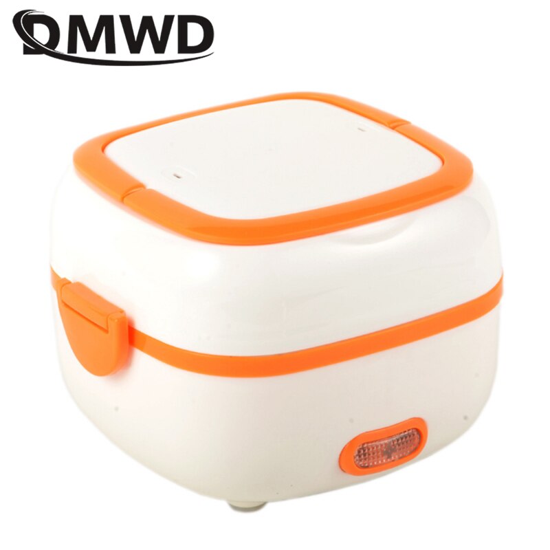 DMWD Electric rice cooker mini lunch box portable meal heating steamer Thermostat Food Warmer Container Stainless Steel liner US